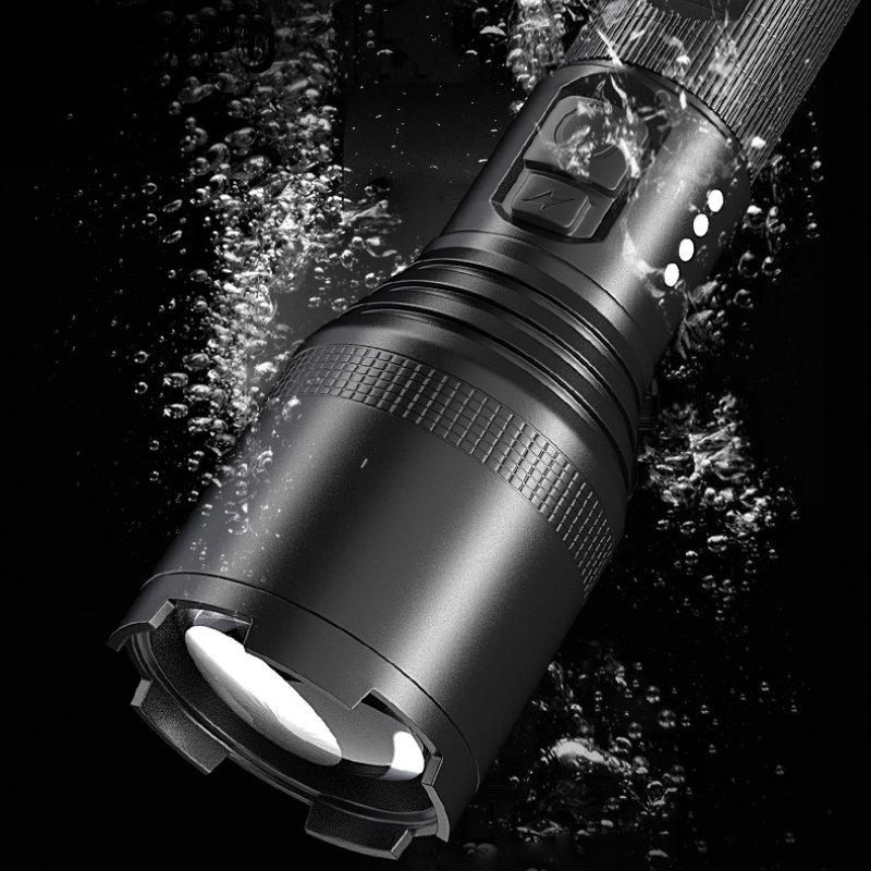 Светодиодный мощный фонарик Type-c с зарядкой P50 Zoom Аварийный многофункциональный уличный фонарик