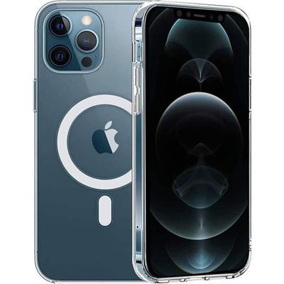 Чехол для iPhone 12 PRO - Phonillico - Прозрачный силикон - Магнитный круг - Гибкий - Ударопрочный