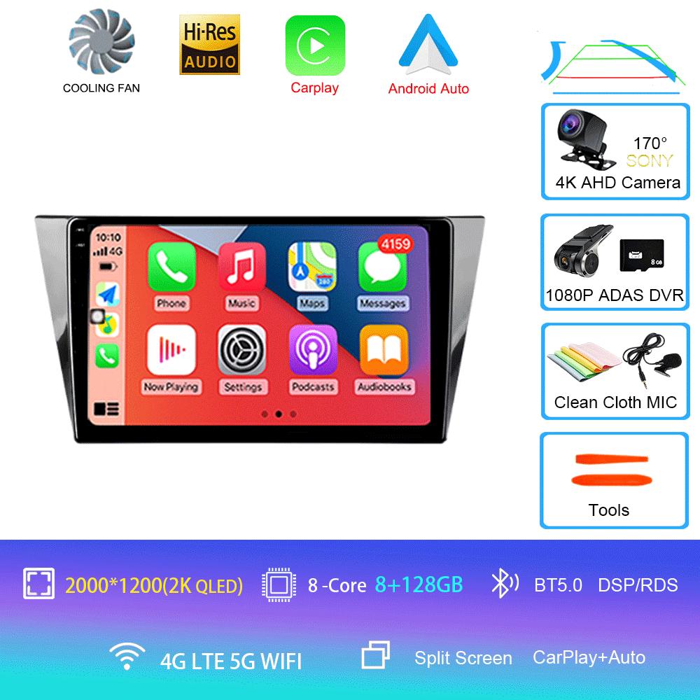 Автомагнитола Android 14 для Volkswagen Bora 4 2016 - 2022 Мультимедийный видеоплеер Навигация GPS Без 2din 2 din dvd