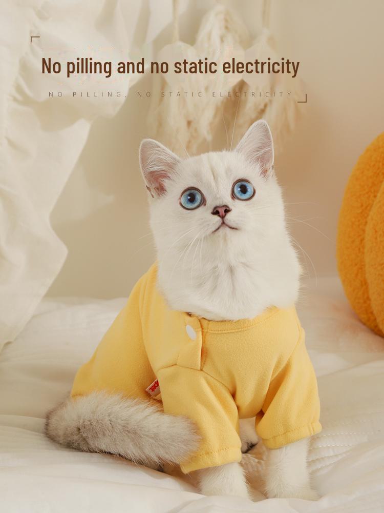 Синий противовыпадающий костюм для кошек породы рэгдолл и защита живота котенка на осень/зиму