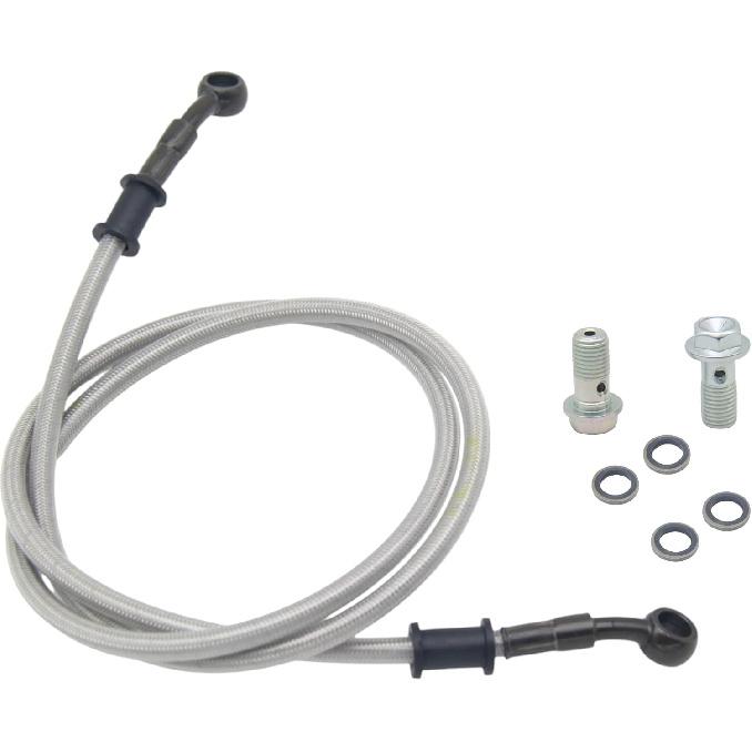 Комплект тормозных шлангов для скутера, квадроцикла, питбайка GY6 10 мм banjo + болт banjo из нержавеющей стали M10x1.25 (28мм) и Шайбы - Совместимо с 50cc-150cc