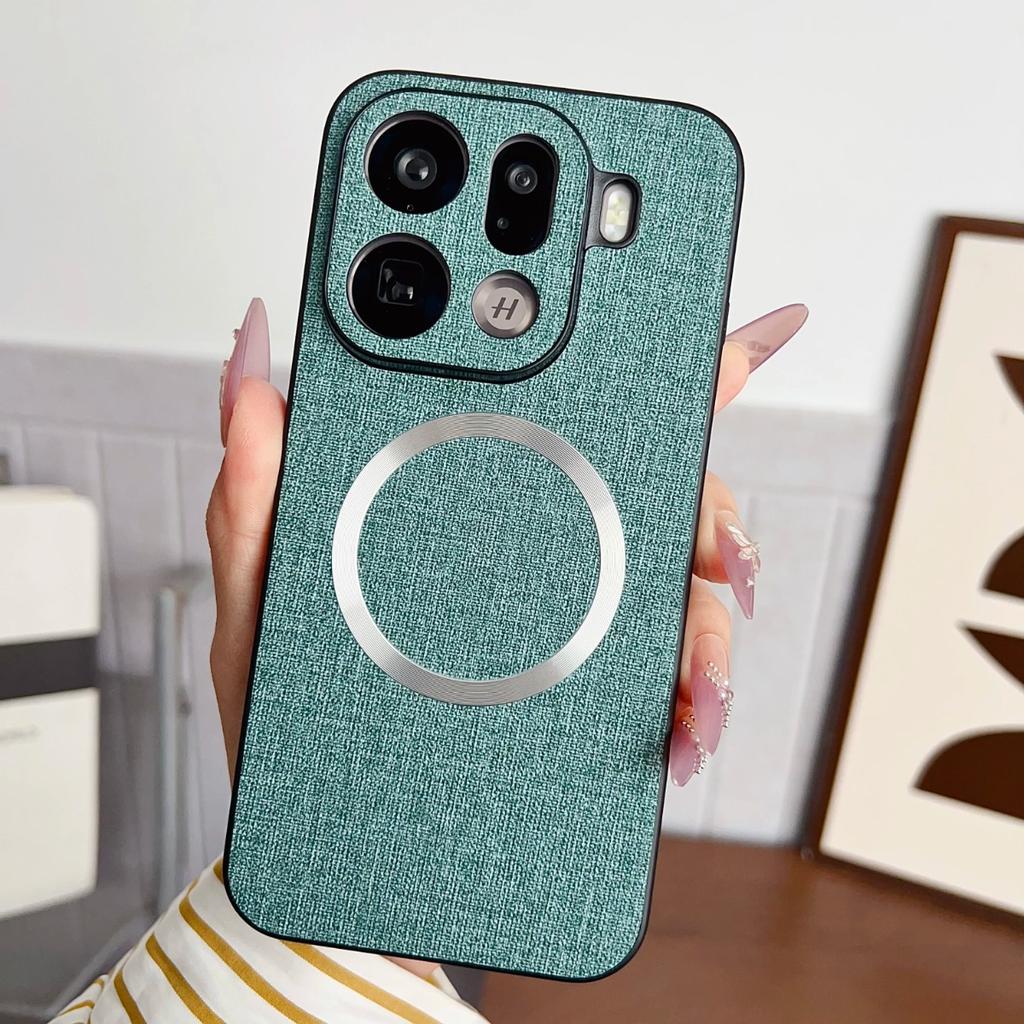 Для Oppo Find X9 X8 Pro для Magsafe Магнитный Чехол для Беспроводной Зарядки Чехол для Find X8 Ultra Find X9Pro Кожаная Защитная Крышка
