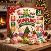 Squeeze Dumplings Toys for Christmas Countdown Advent Calendar with 24Pcs Dumplings, Soft Sensory Fidget Kids Adults, Holiday Decoration