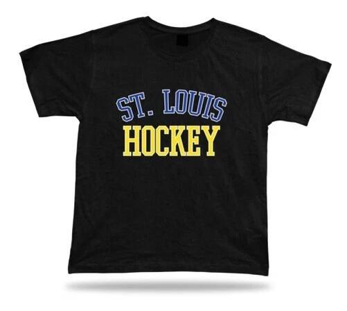 ST. LOUIS HOCKEY t-shirt tee blue yellow white STL MO USA ice apparel winter