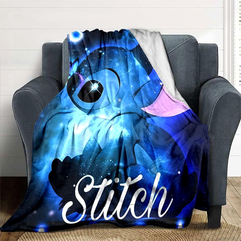 1pc S-Stitch15 Blanket, Gift, for Men and Women, Soft Blanket, Good for Sofa Bed Couch Travel, Lightweight Flannel Blanket