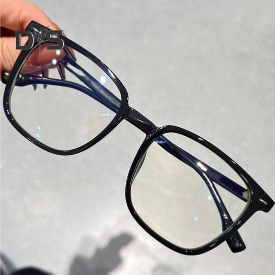 Unisex Blue Light Blocking Glasses Retro Large Frame Clear View Strong Hinge with Brim Eye Protection Clear Bluelight Glasses Spectacles Eyeglasses