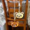 Kawaii Rilakkuma Keychain Japanese Anime Cartoon Pendant Simplicity Bag Mobile Phone Decoration Couple Accessories