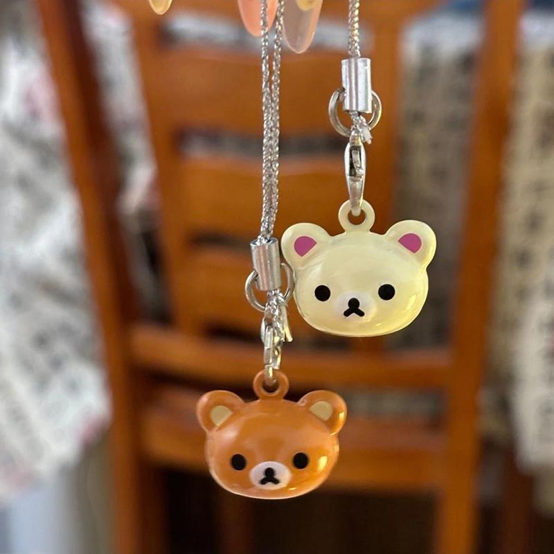 Kawaii Rilakkuma Keychain Japanese Anime Cartoon Pendant Simplicity Bag Mobile Phone Decoration Couple Accessories