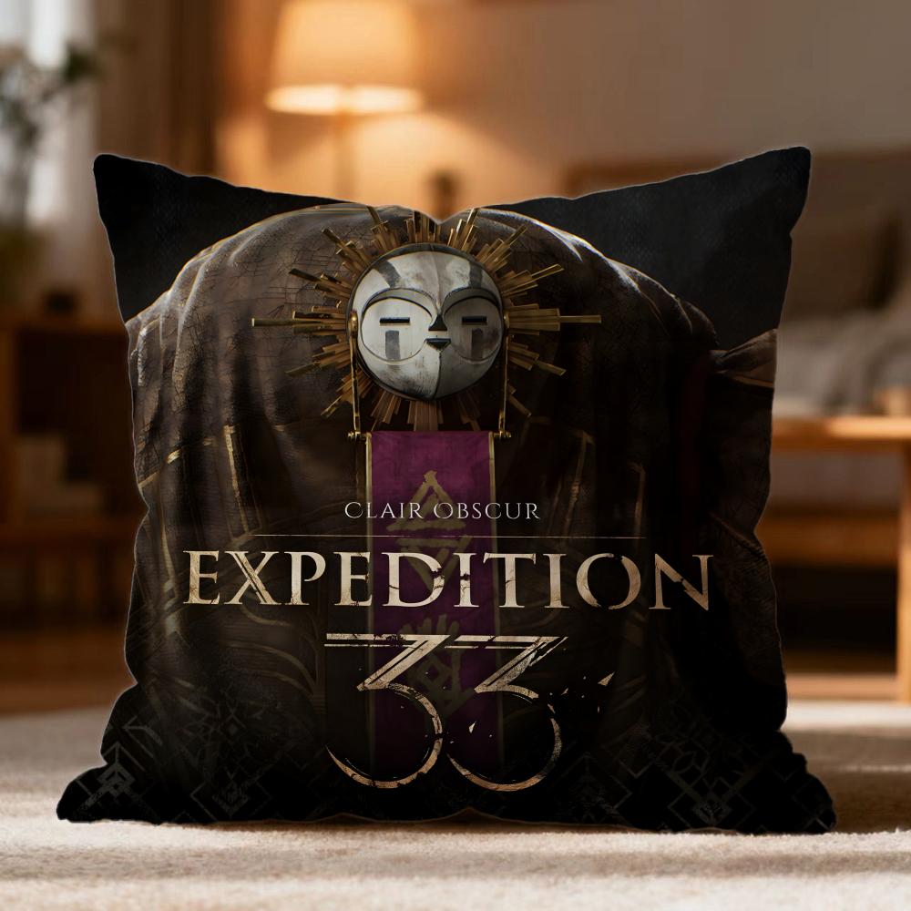 Hot CClair Obscur Expedition 33ew Cushion Cover Soft Washable Pillow Case Multi-Scene for Couch Bed Travel Office Use