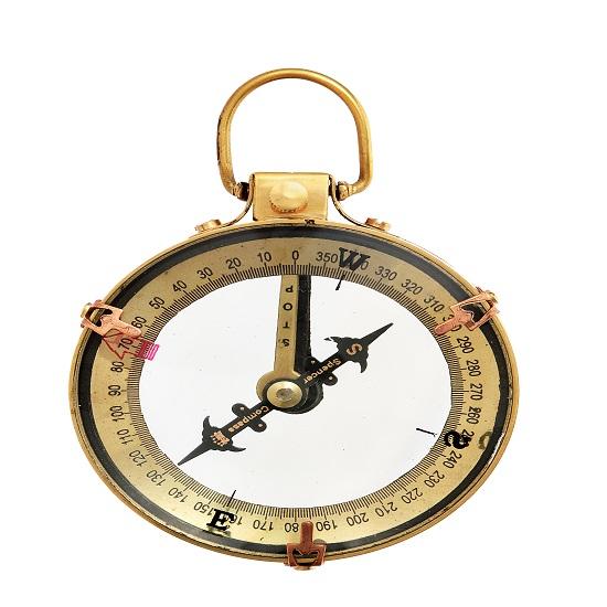 Brass Ship Captain Compass Steampunk Accessory  Unique Gift for Men Beautiful Handmade Gift Sundial Clock