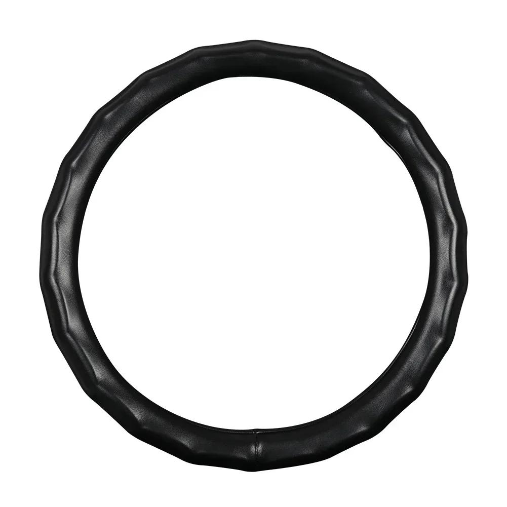 Чехлы на руль автомобиля 38 см, дышащие, нескользящие, искусственная овчина, кожаный чехол на руль, аксессуары для салона автомобиля