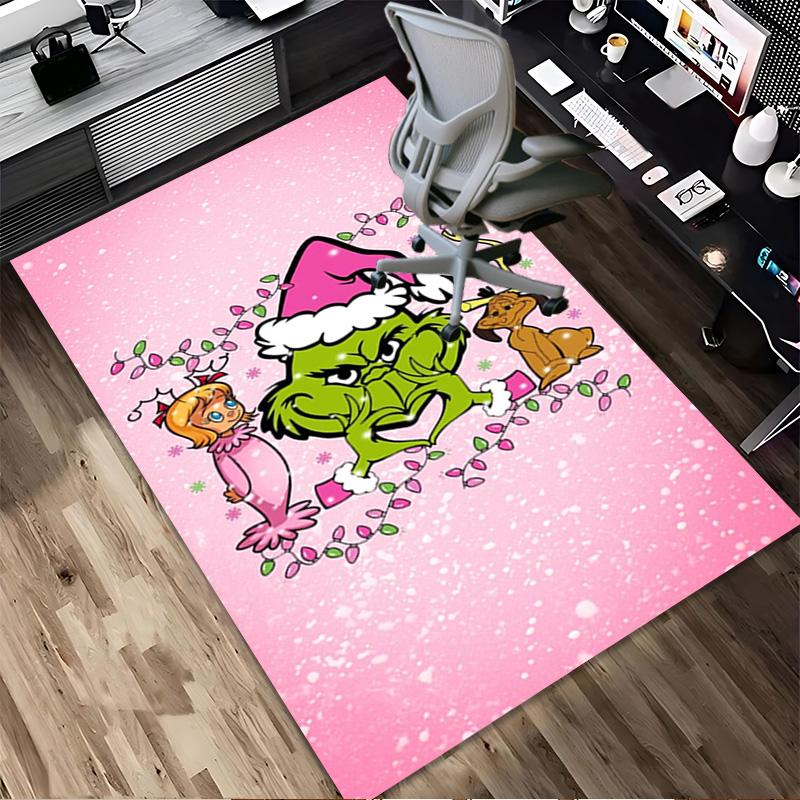 Christmas Grinch Living Room Non-Slip Area Rug Soft Carpet for Bedroom Game Playroom Sofa Office Home Decor Doormat Christmas Gift C9211448