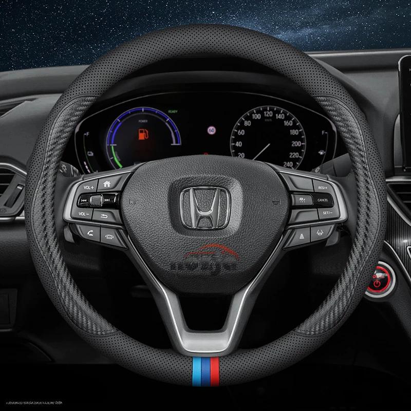 CNI1 Кожаная Накладка на Руль Автомобиля для Honda CRV Ridgeline HRV Prologue URV Accord ZRV Odyssey WRV BRV Accord Pilot Fit Passport