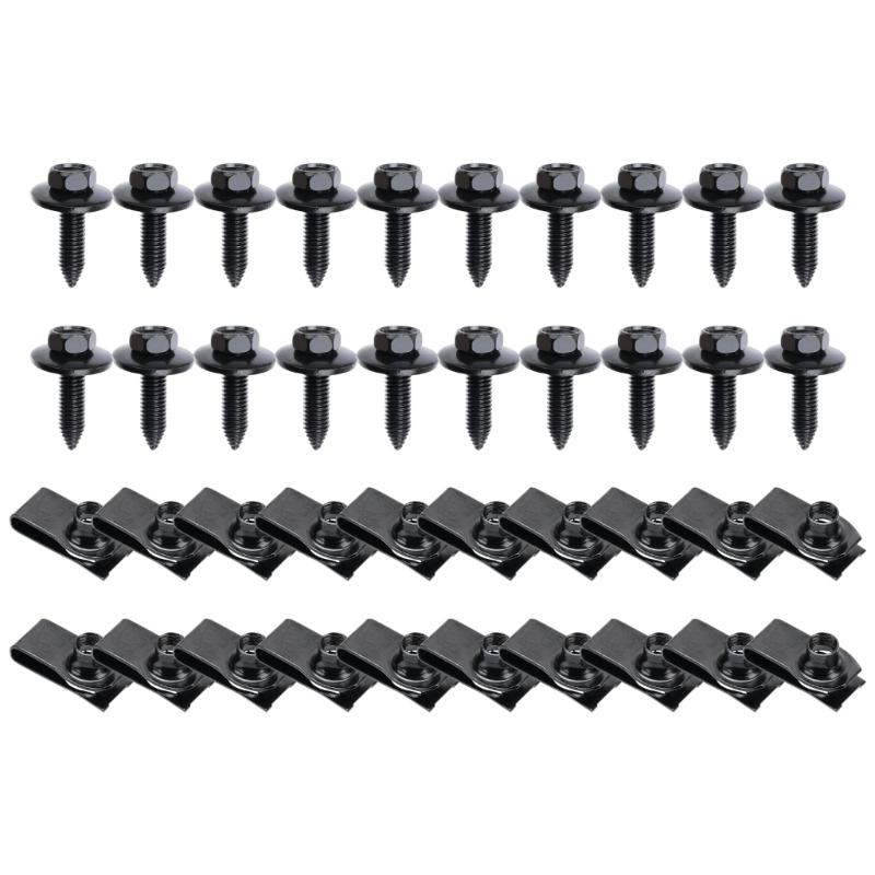 30mm 8mm Carbon Steel Bolt And 13mm Hexagonal Head U Nut Clamp Vibration Proof Automotive Component Fastener