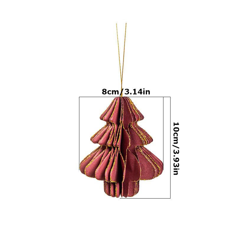 1PC Lantern Elegant Ornament Festive Paper Durable Ornament Classic Christmas Tree Romantic Honeycomb Delicate