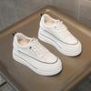 Маленький размер 2024 года, весна и лето, новый наклонный каблук, толстая подошва, маленькие мужские туфли, увеличивающие внутреннюю высоту, маленькие белые туфли, свободные, на шнуровке, маленькие белые туфли, женские