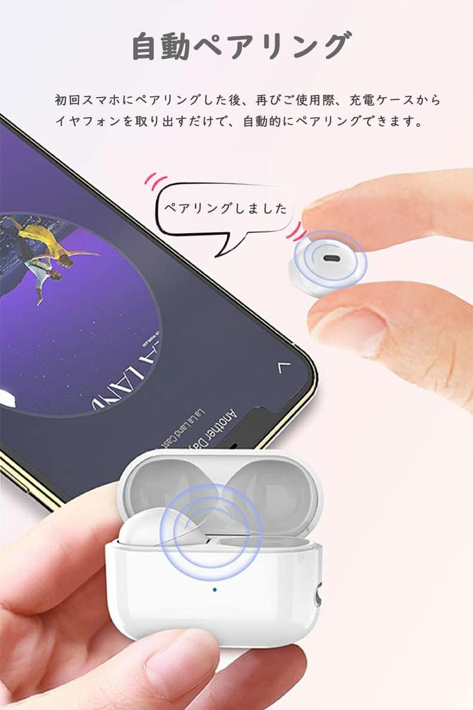 SZHTFX Stealth Skin Mini Ultra Small Left and Right Separated Automatic IPX5 Bluetooth Ultra Compatible with Earphones, Color, Size, Earphones, Type,