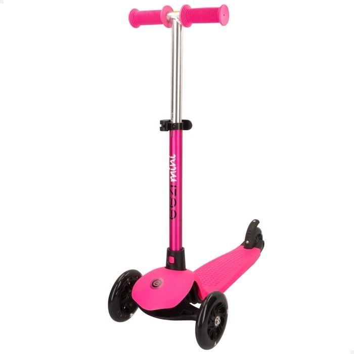 Trottinette 3 roues aluminium - COLORBABY - Fuchsia - Guidon réglable - Frein arrière - Antidérapant