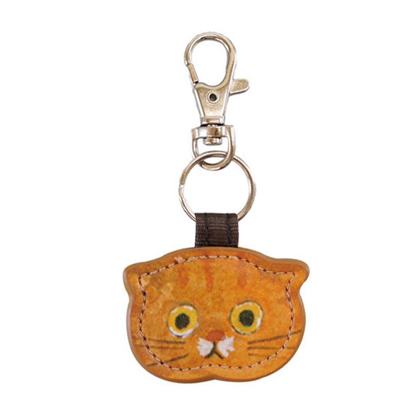 1PC Japanese Cute Cartoon Pendant Kitty Series Keychain Leather Keyring Metal Decorative Bag
