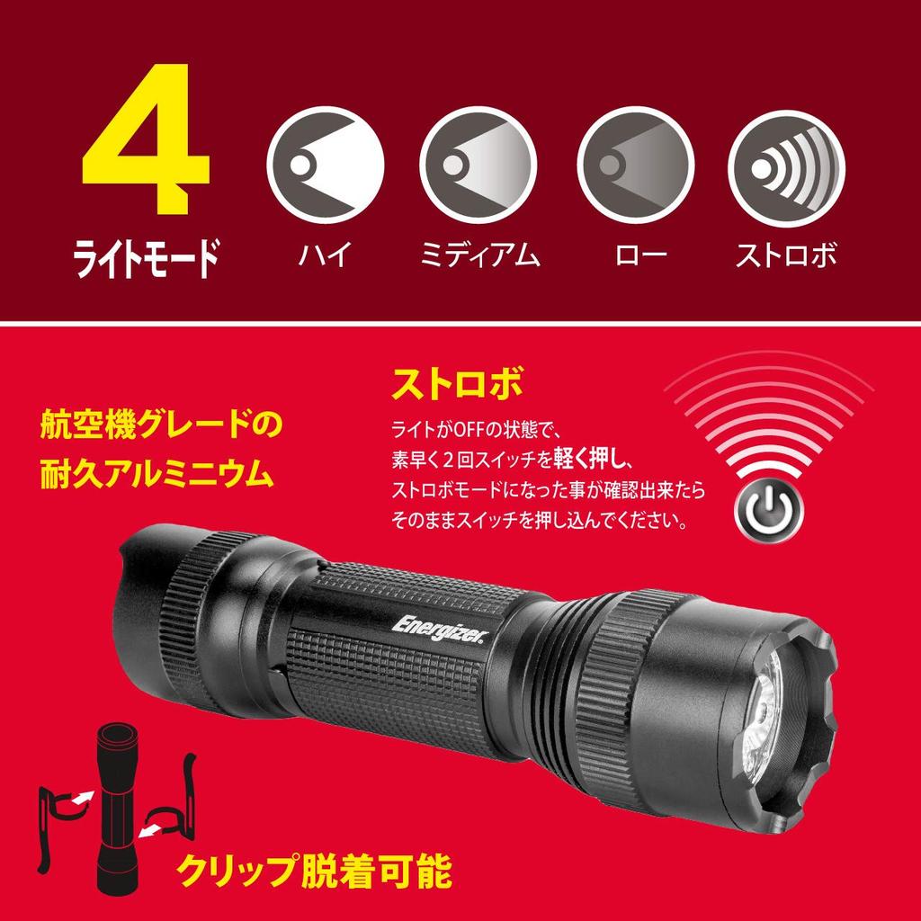 Energizer Светодиодный Тактический Металлический 4 Уровня Яркости Время Работы 30 PMHT2L Фонарик, Режимы, Карманный (Максимум 700 лм/Максимальное время)