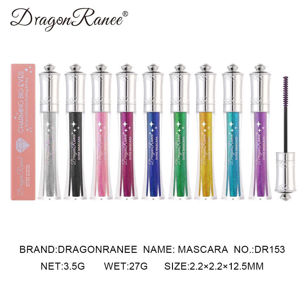 Dragon Ranee Водостойкая тушь для ресниц CZ Diamond Shiny Sapphire Blue Glitter Gold Silver Pearlescent Sequin Mascara
