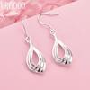 925 Sterling Silver Geometric Pendant Earrings Wedding Jewelry
