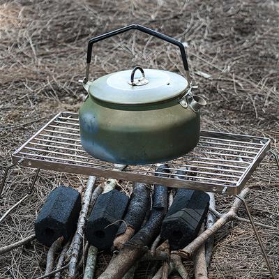 Складная уличная походная плита-гриль, портативная, сверхпрочная, из нержавеющей стали, для пешего туризма, приготовления пищи, барбекю, пикника, складная решетка для костра, решетка для гриля