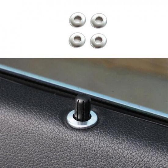 For BMW 3 4 Series GT 2013- ABS Silver Door Lock Protection Cover Trim 4PCS