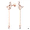 14K Gold Needle Cubic Crescent Chain Drop Rose Gold Piercing (S8538990)