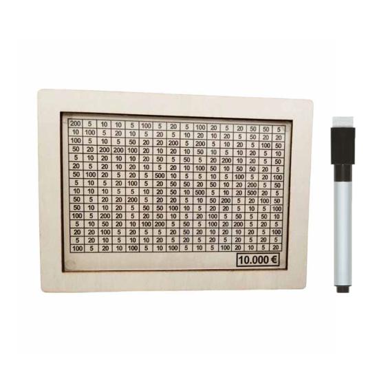 Деревянная копилка для денег, копилка для челленджа по накоплению денег с целью и цифрами, копилка со стираемым маркером для детей и взрослых