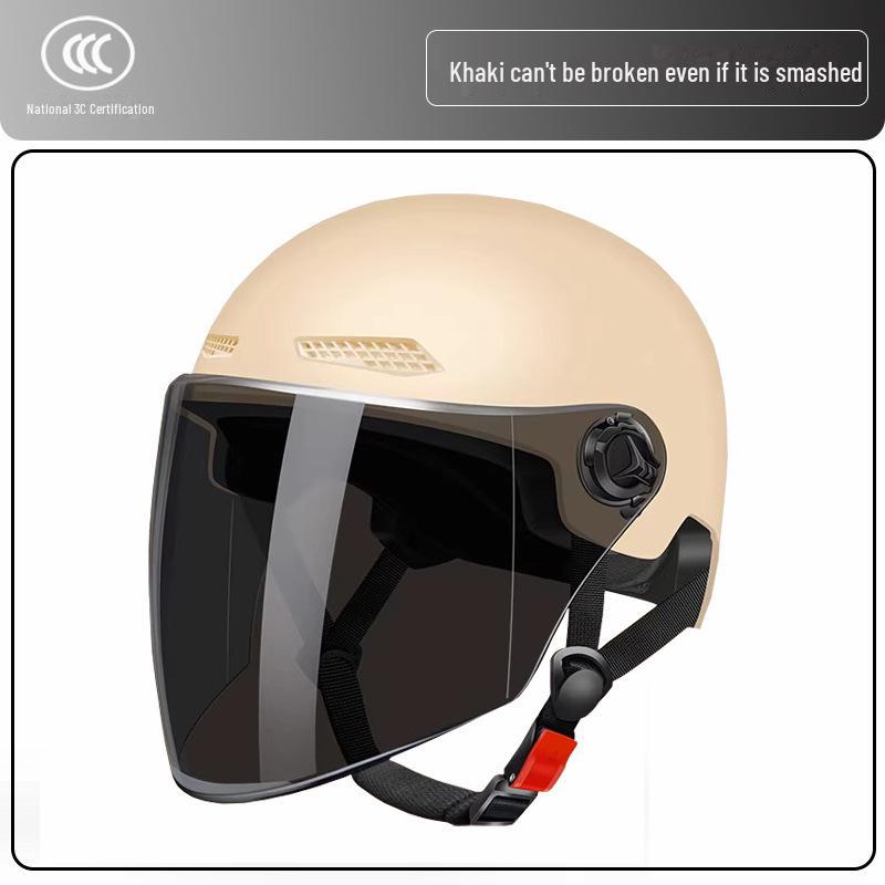 Легкий шлем для электровелосипеда, сертифицированный 3C, для мужчин и женщин — летняя защита от солнца, полушлем