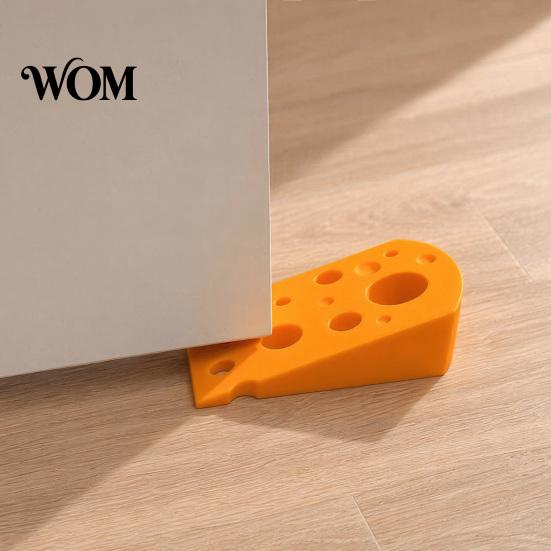 Furniture Protection Doorstop 3D Printed Cheese Doorstop, Non-slip Door Stopper, Stable Base Wedge Stopper Wedge, Protects Walls Furniture,