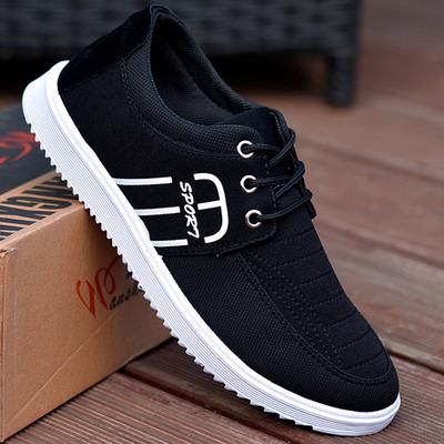 Мужские парусиновые кроссовки, повседневные дышащие удобные модные туфли на плоской подошве для вождения