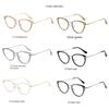 2Pcs  New Cat Eye Myopia Glasses For Women Ladies Nearsighted Eyewear Minus Blue Light Blocking Computer Eyeglasses