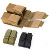 Тактическая подсумка на пояс Molle для двойного магазина пистолета, крепление-подсумок для фонарика, пакет аксессуаров для охоты на оружие