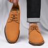Men Brogue Casual Dress Shoes Soft Faux Leather Upper Non Slip Rubber Sole Business Walking Shoes Large Size Daily Office