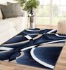 Red Modern Geometric Soft Area Rug,Machine Washable Indoor Floor Mat Non Slip Carpets for Living Room Home Decoration
