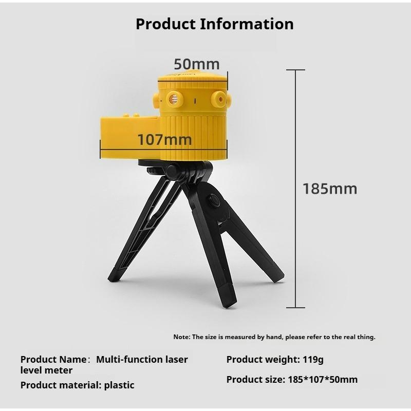 Инфракрасный лазерный уровень с кронштейном, многофункциональный литьевой измеритель, отвес, вращающаяся бытовая линейка-уровень со светодиодной подсветкой