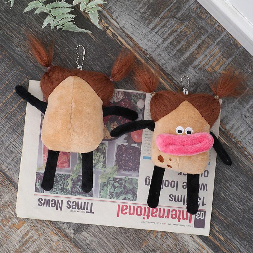 Short Plush Sausage Mouth Plush Keychain Sausage Mouth Doll Sausage Mouth Doll  Bag Pendant