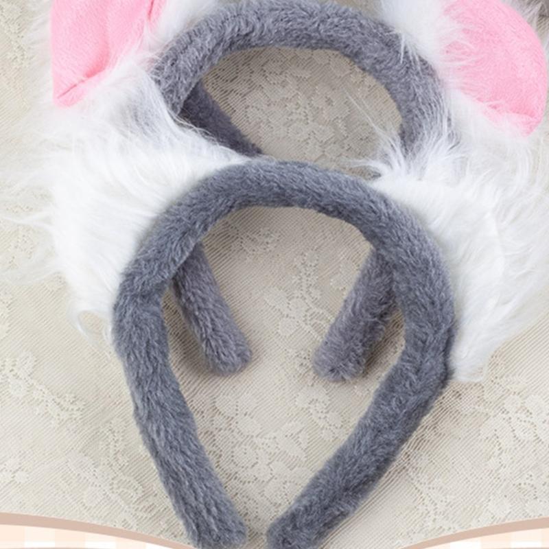Koala Costume Accessories Set Koala Ears Headband Tail Bowtie Animal Fancy Dress Costume for Halloween Cosplay Party