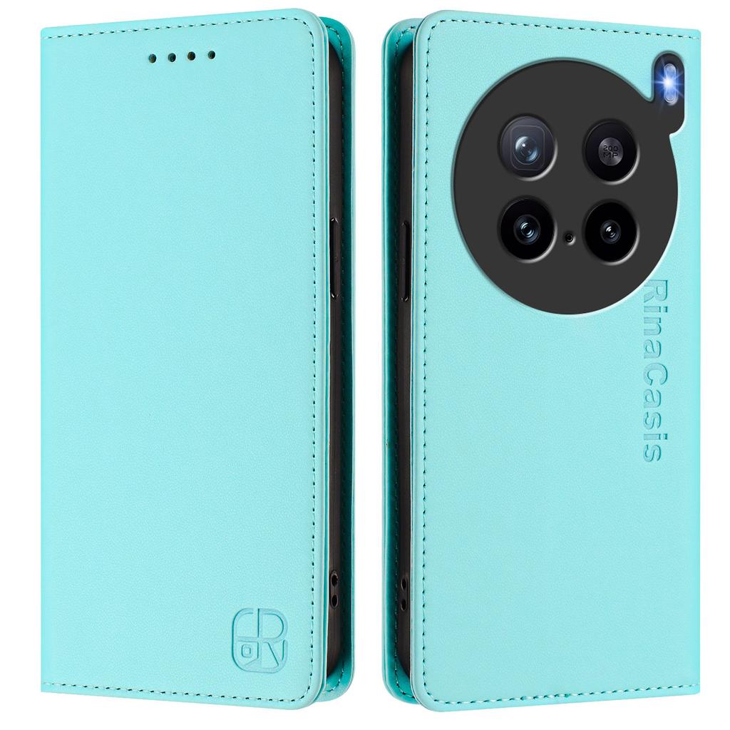 Кожаный чехол для vivo X200s 5G RINACASIS RC01 Чехол для телефона с RFID-блокировкой, кошельком и подставкой