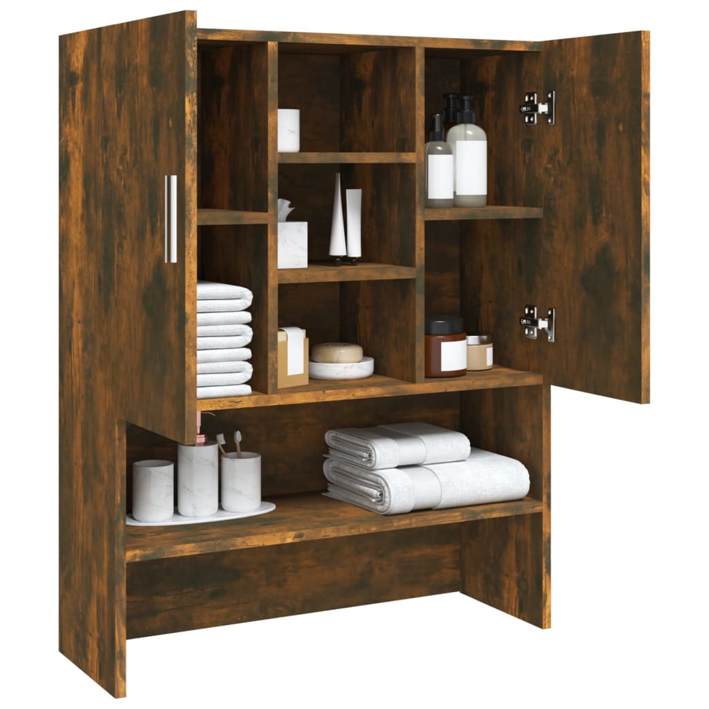 Washing Machine Cabinet Smoked Oak 70.5 x 25.5 x 90 cm