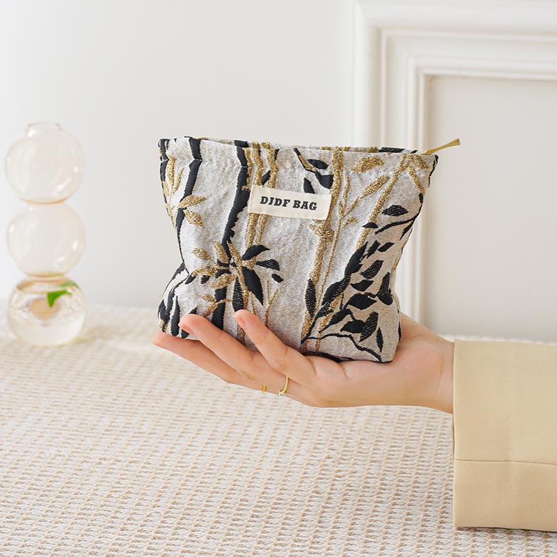 Women's Makeup Bag Small Pink Bow Makeup Lipstick Headphones Storage Bag Portable Coin Purse Commuter Card Holder Ins Style