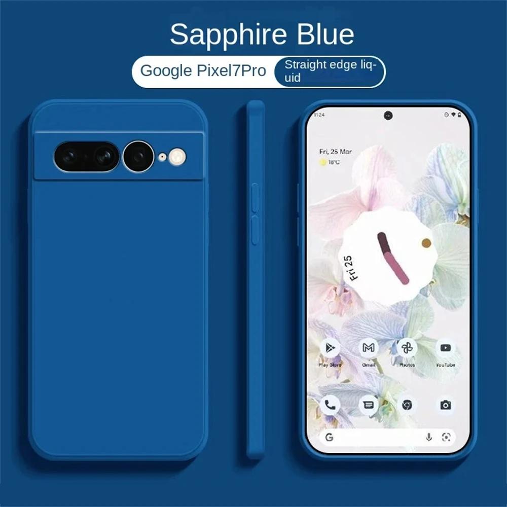 Роскошные Чехлы из Жидкого Силикона Мягкие Однотонные Для Google Pixel 9 9A Ударопрочные Чехлы Для Google Pixel 6 7 6A 7A Pixel 8 Pro 7A 7 Чехол