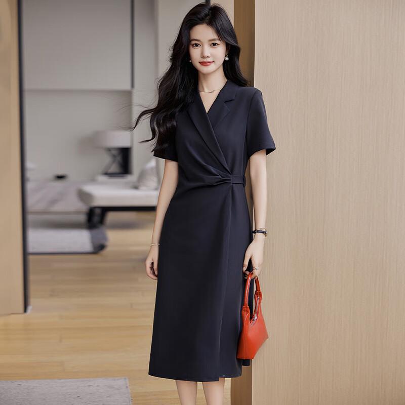 Женское платье-блейзер с коротким рукавом Tluoman