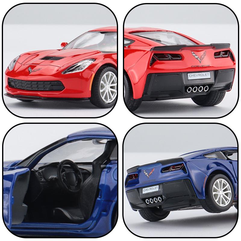 Chevrolet Corvette C7 Grand Sport Симуляция Литая модель и игрушечный автомобиль Машинка с инерционным механизмом и открывающимися дверями RMZ city 1:36 Металлических Моделей Суперкаров