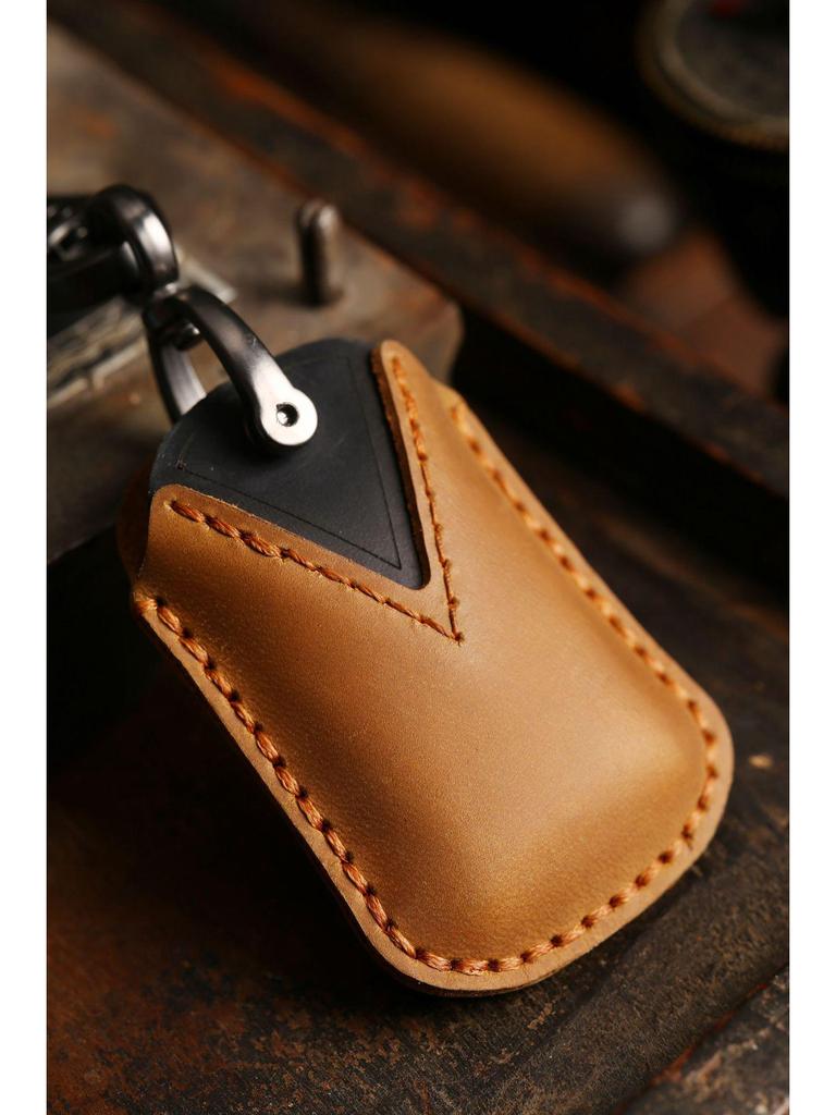 Чехол для ключа из натуральной кожи ручной работы для пульта дистанционного управления Toyota