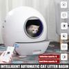 Electric Cat Litter Box Lid Cats Toilet Splash-proof Automatic Closed Smart Wifi Pet Litter Tray Self Cleaning With Litter Scoop