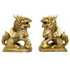 Kirin Pair of Copper Feng Shui Feng Shui Feng Shui Giraffe Interior Set of Good Luck Feng Shui Money Luck Financial Good Thank New Year Gift