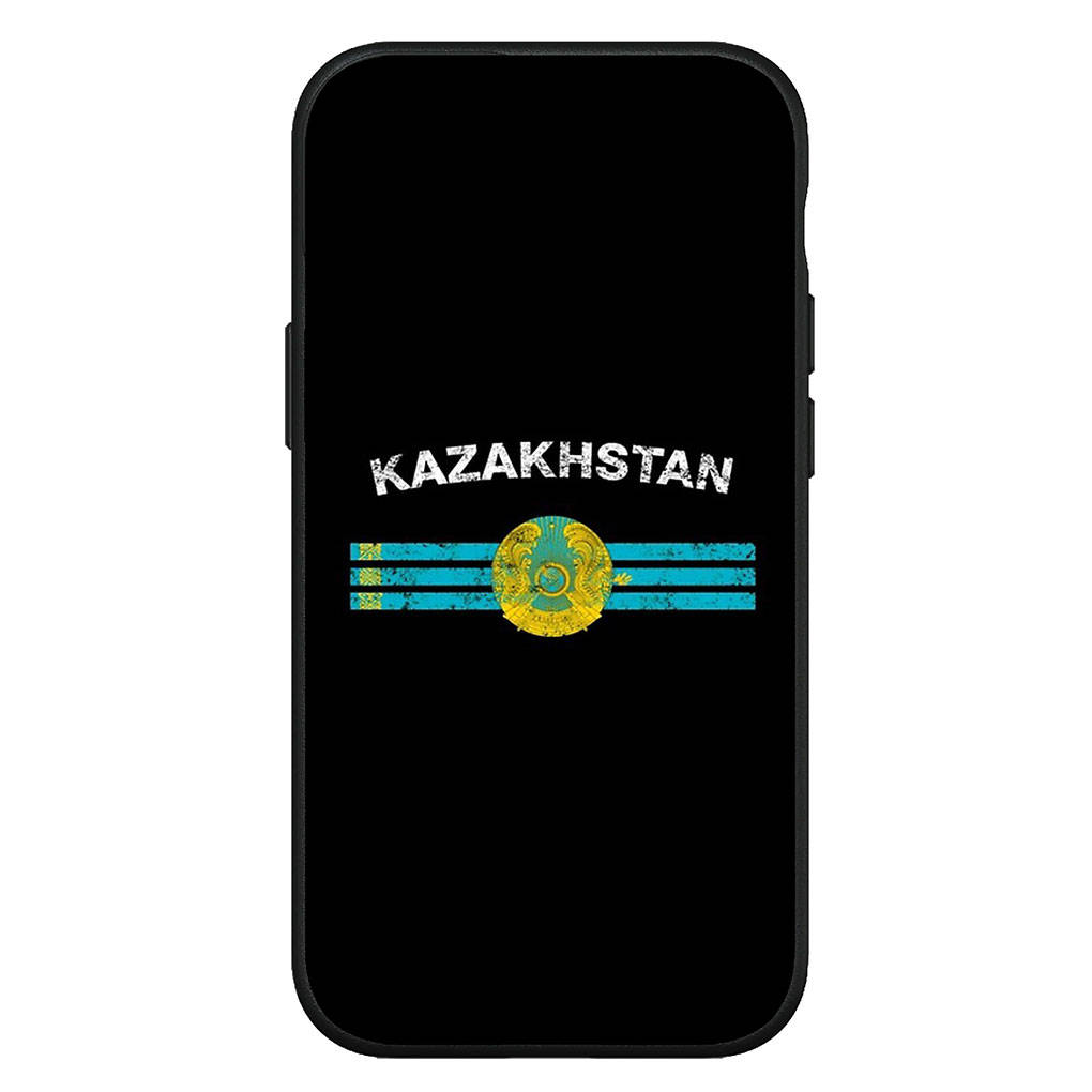 Чехол для iPhone 16 15 Xiaomi Redmi Note 14 13 12 11 Pro Max X 8 9 16e Samsung Galaxy S25 S24 S23 Moto G85 14C OPPO Huawei Казахстан Флаг телефон чехол